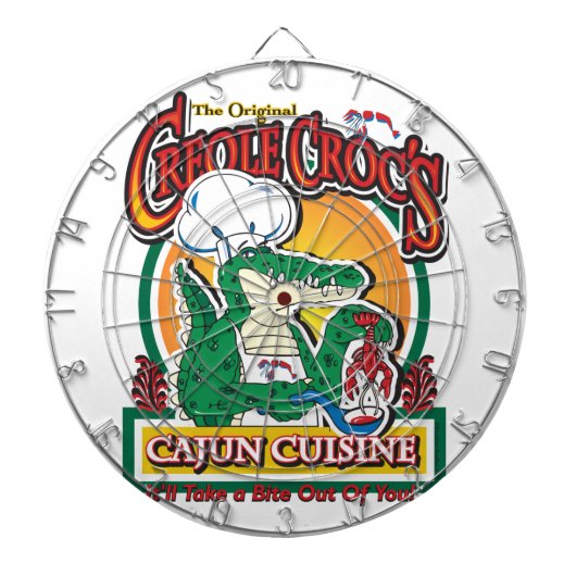 Mardi Gras Cajun Crocodile Dartscheibe (vorne)