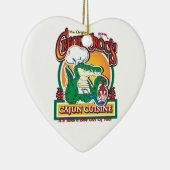 Mardi Gras Cajun Crocodile Keramikornament (Rechts)