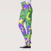 Mardi Gras Camouflage Camouflage Party farbig Leggings (Links)