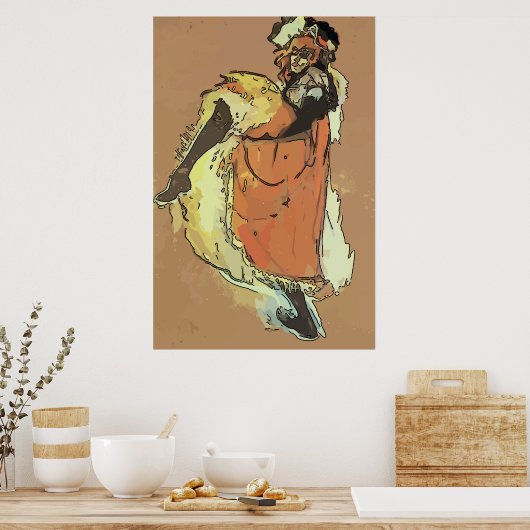 Mardi Gras Can Dancer Poster (Küche)