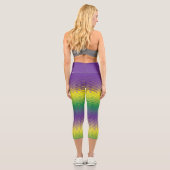 Mardi Gras Capri 3/4 Leggings (flüssig) (Rückseite)