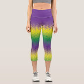 Mardi Gras Capri 3/4 Leggings (flüssig) (Vorderseite)