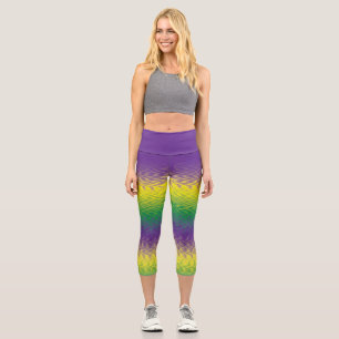 Mardi Gras Capri 3/4 Leggings (flüssig)