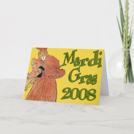 Mardi Gras Card Karte (Vorderseite)