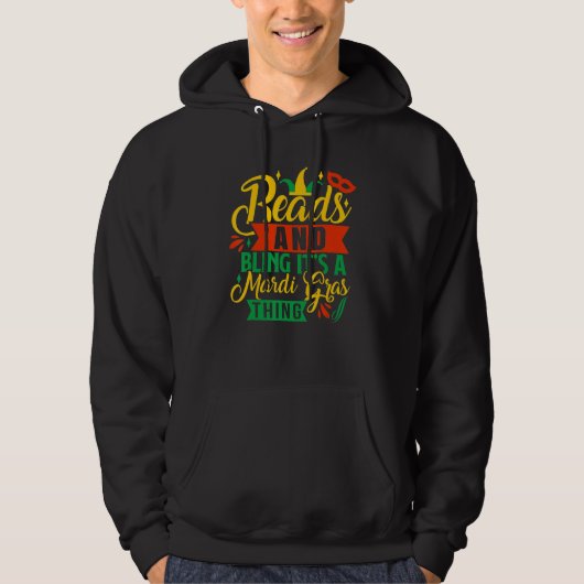 Mardi Gras Carnival Beads And Bling It's A Mardi G Hoodie (Vorderseite)