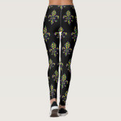 Mardi Gras Carnival Black Leggings (Rückseite)