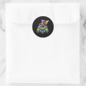 Mardi Gras Carnival Bo Runder Aufkleber (Tasche)