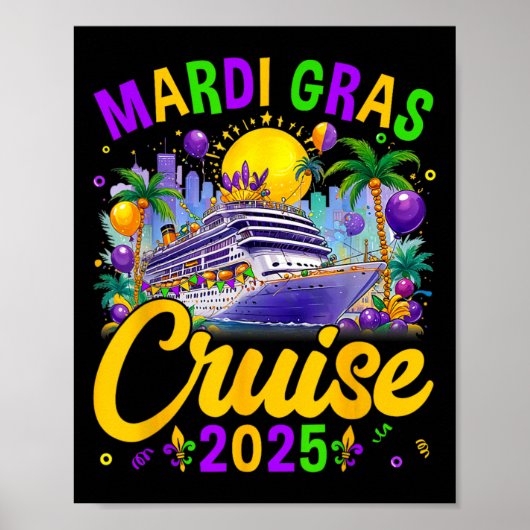 Mardi Gras Carnival Cruise 2025 Family Cruising Ma Poster (Vorne)