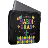 Mardi Gras Carnival Deco Lilie Pattern Laptopschutzhülle (Vorne Rechts)