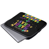 Mardi Gras Carnival Deco Lilie Pattern Laptopschutzhülle (Vorne Knopf)