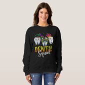 Mardi Gras Carnival Dental Squad New Orlean Dentis Sweatshirt (Vorne ganz)