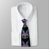 Mardi Gras Carnival Feather Mask NeckTie Krawatte (Gebunden)
