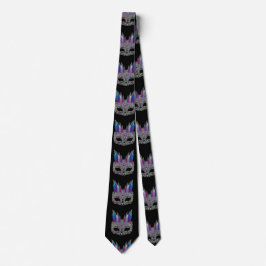 Mardi Gras Carnival Feather Mask NeckTie Krawatte