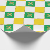 Mardi Gras Carnival Geometric Rhombus Lilie Geschenkpapier (Ecke)