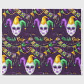 Mardi Gras Carnival Geschenkpapier (Flach)