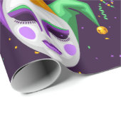 Mardi Gras Carnival Geschenkpapier (Rolleneckpunkt)