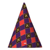 Mardi Gras Carnival Harlequin Lilie Diamond Partyhütchen (Rechts)