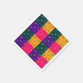 Mardi Gras Carnival Harlequin Lilie Diamond Serviette (Ecke)