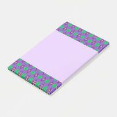 Mardi Gras Carnival Harlequin Lilie Post-it Klebezettel (angewinkelt)