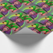 Mardi Gras Carnival Jester Geschenkpapier (Ecke)