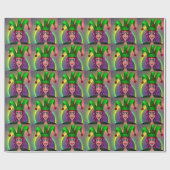 Mardi Gras Carnival Jester Geschenkpapier (Flach)
