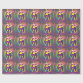 Mardi Gras Carnival Jester Geschenkpapier (Flach)