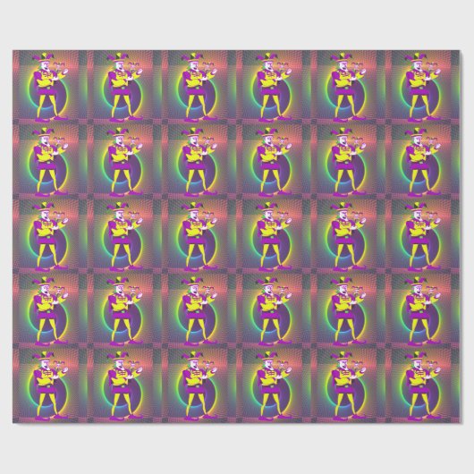 Mardi Gras Carnival Jester Geschenkpapier (Flach)