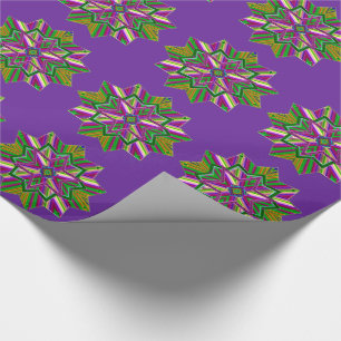 Mardi Gras Carnival Jewel Tone Star Geschenkpapier