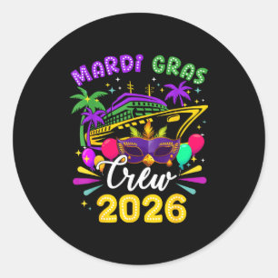 Mardi Gras Carnival Kreuzfahrt Besatzung 2026 Reis Runder Aufkleber