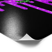 Mardi Gras Carnival Lila Gold Fotodruck (Ecke)