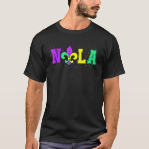 Mardi Gras Carnival Lilie Cajun T-Shirt