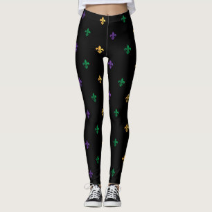 Mardi Gras Carnival Lilie Diamond Harlequin Leggings