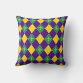 Mardi Gras Carnival Lilie Diamond Kissen (Rückseite)