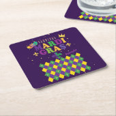 Mardi Gras Carnival Lilie Diamond Rechteckiger Pappuntersetzer (angewinkelt)