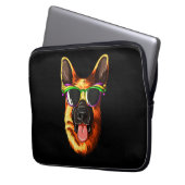 Mardi Gras Carnival Mask German Shepherd Laptopschutzhülle (Vorderseite Links)