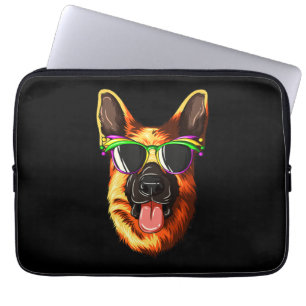Mardi Gras Carnival Mask German Shepherd Laptopschutzhülle