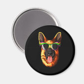 Mardi Gras Carnival Mask German Shepherd Magnet (Vorderseite/Rückseite)