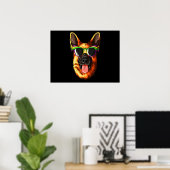 Mardi Gras Carnival Mask German Shepherd Poster (Heimbüro)