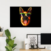 Mardi Gras Carnival Mask German Shepherd Poster (Heimbüro)