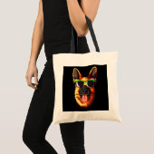 Mardi Gras Carnival Mask German Shepherd Tragetasche (Vorderseite (Produkt))