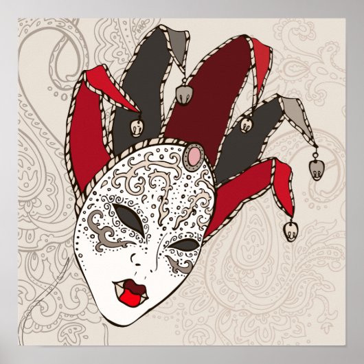 Mardi Gras Carnival Mask Poster (Vorne)