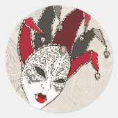 Mardi Gras Carnival Masken Stickers (Vorderseite)