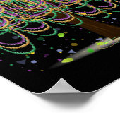 Mardi Gras Carnival Mexican Graphic Bead Tree Poster (Ecke)
