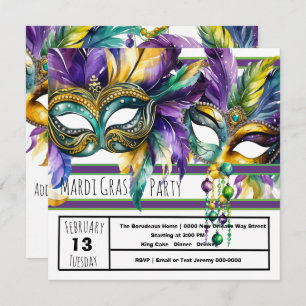 Mardi Gras Carnival Party Einladung