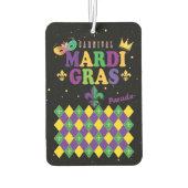 Mardi Gras Carnival Party Lilie Rhombus Autolufterfrischer (Rückseite)
