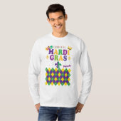 Mardi Gras Carnival Party Lilie Rhombus T-Shirt (Vorne ganz)