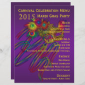 Mardi Gras Carnival Party Menu Stationierung (Vorne/Hinten)