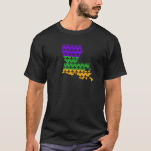 Mardi Gras Carnival Retro Louisiana Fleur De Lys C T-Shirt