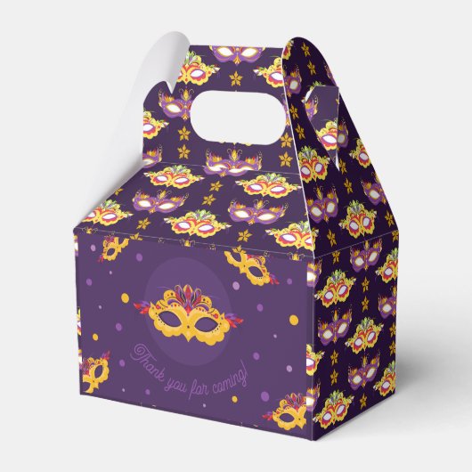 Mardi Gras Carnival Vielen Dank Geschenkschachtel (Vorderseite)