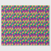 Mardi Gras Carnival Yellow Purple Green Diamonds Geschenkpapier (Flach)